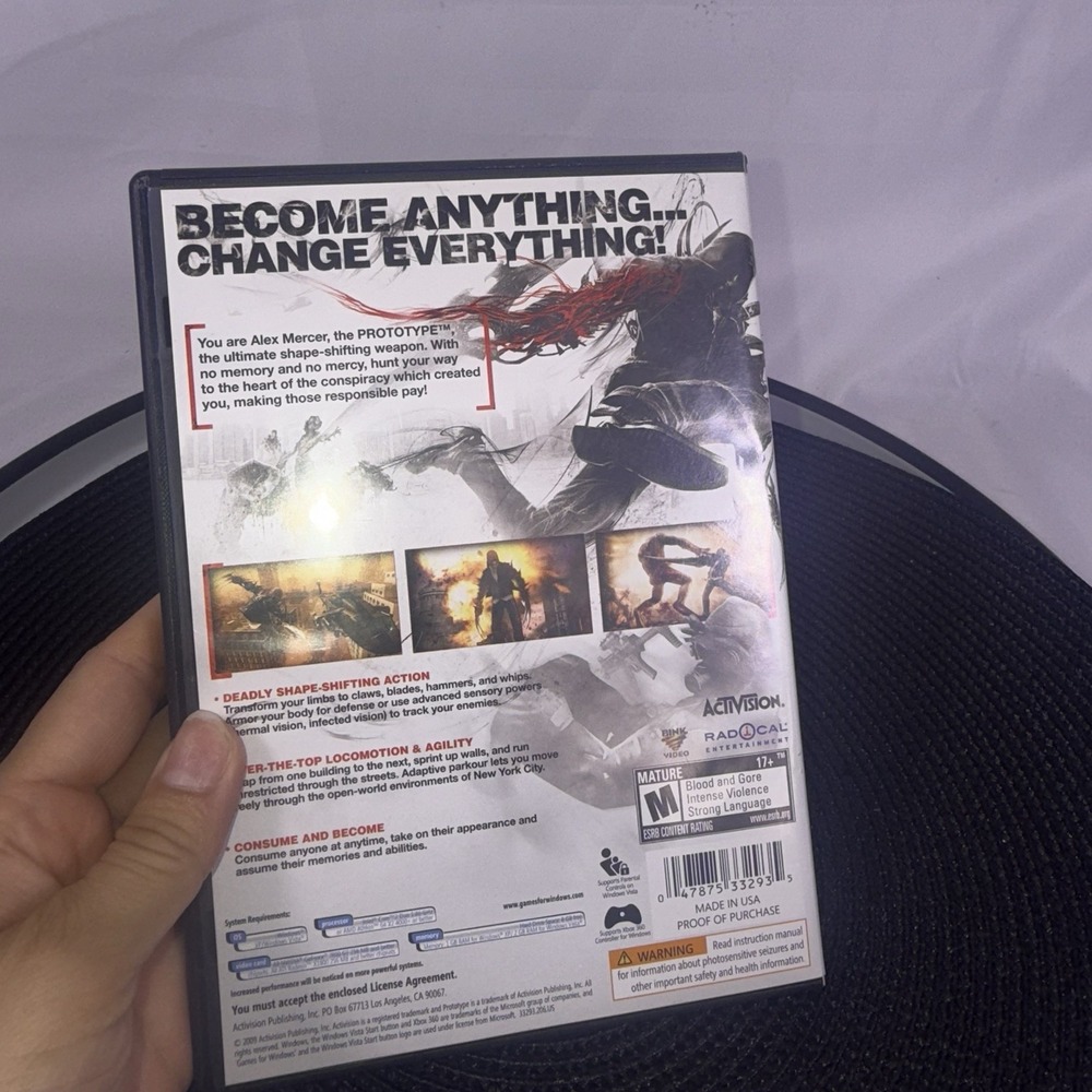 Prototype (PC DVD, 2009) Activision - Complete In Box - Picture 2 of 5